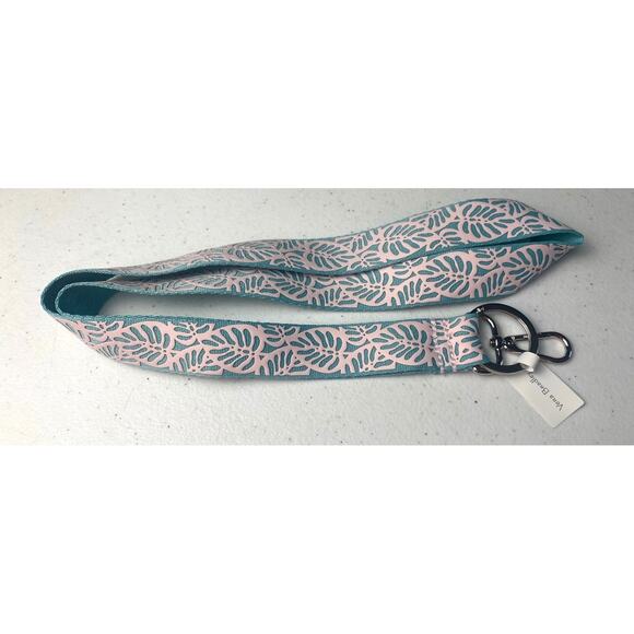 Vera Bradley Accessories - Vera Bradley Rainforest Canopy Light Teal Pink Wide Lanyard NWT